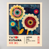Yayoi Kusama Floral Exhibition Retro Botanical Poster (Vorne)