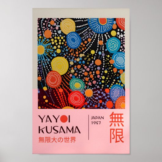 Yayoi Kusama Inspiriert Abstrakte Kunst Poster (Vorne)