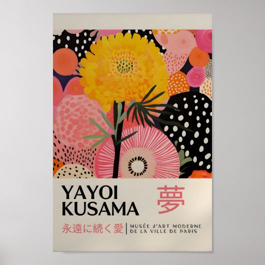 Yayoi Kusama Inspiriert Abstrakte Kunst Poster (Vorne)