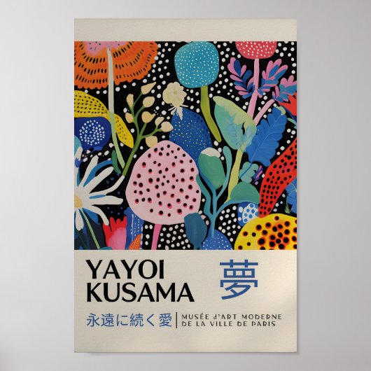 Yayoi Kusama Inspiriert Abstrakte Kunst Poster (Vorne)