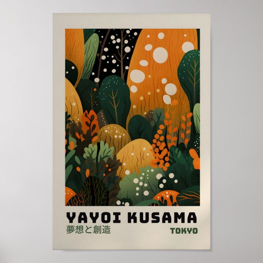 Yayoi Kusama Inspiriert Abstrakte Kunst Poster (Vorne)