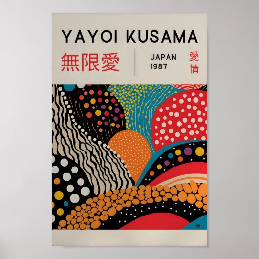 Yayoi Kusama Inspiriert Abstrakte Kunst Poster (Vorne)