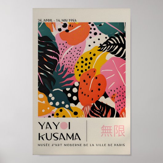 Yayoi Kusama Inspiriert Abstrakte Kunst Poster (Vorne)