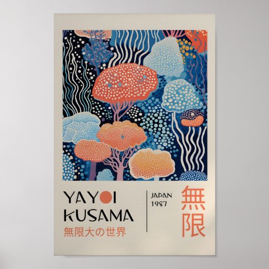 Yayoi Kusama Inspiriert Abstrakte Kunst Poster (Vorne)
