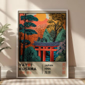 Yayoi Kusama Japanese Landscape Retro Exhibition Poster