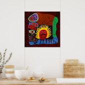 Yayoi Kusama Kunst Poster (Küche)
