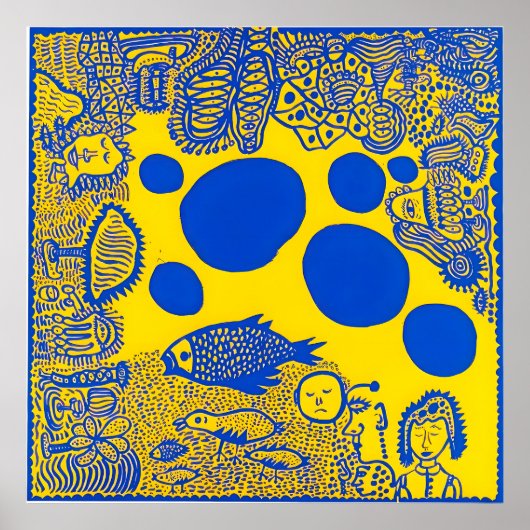 Yayoi Kusama Kunst Poster (Vorne)