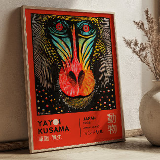Yayoi Kusama Mandrill Japanische Kunstausstellung Poster