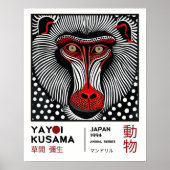 Yayoi Kusama Mandrill Retro Ausstellung Poster (Vorne)