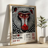 Yayoi Kusama Mandrill Retro Ausstellung Poster