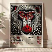 Yayoi Kusama Mandrill Retro Ausstellung Poster