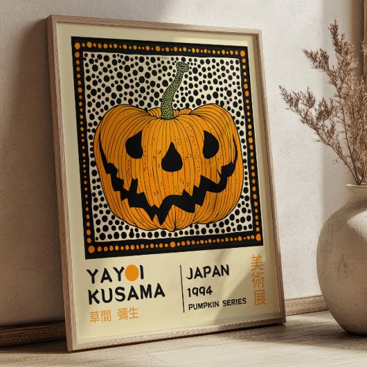 Yayoi Kusama Pop Art Pumpkin Exhibition Poster