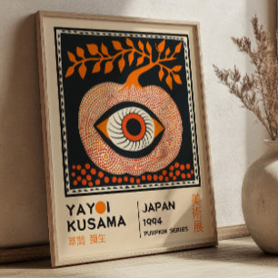 Yayoi Kusama Stilisierte Kürbis-Retro-Ausstellung Poster