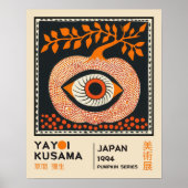 Yayoi Kusama Stylized Pumpkin Retro Exhibition Poster (Vorne)