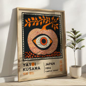 Yayoi Kusama Stylized Pumpkin Retro Exhibition Poster