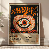 Yayoi Kusama Stylized Pumpkin Retro Exhibition Poster