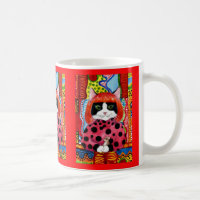 Yayoi Kusama Tribut als Niedliche Cat-Maus-Tasse