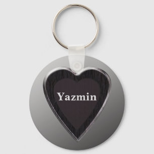 Yazmin Heart Keychain von 369MyName Schlüsselanhänger