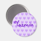 Yazmin in Lila Magnet (Vorderseite/Rückseite)