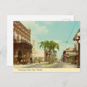 Ybor City, Florida Vintage Straßenszene Postkarte (Vorne/Hinten)