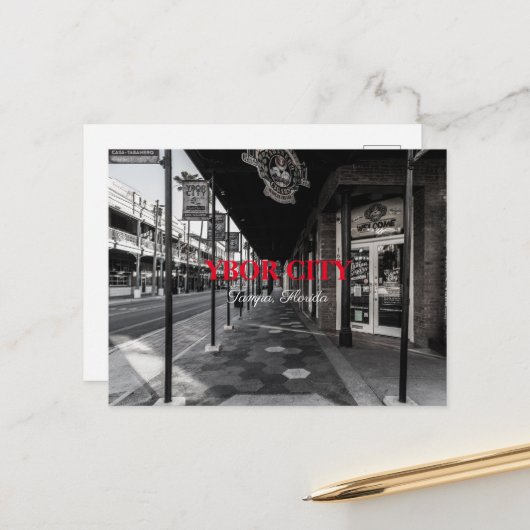 Ybor City  Postkarte (Vorderseite/Rückseite Beispiel)