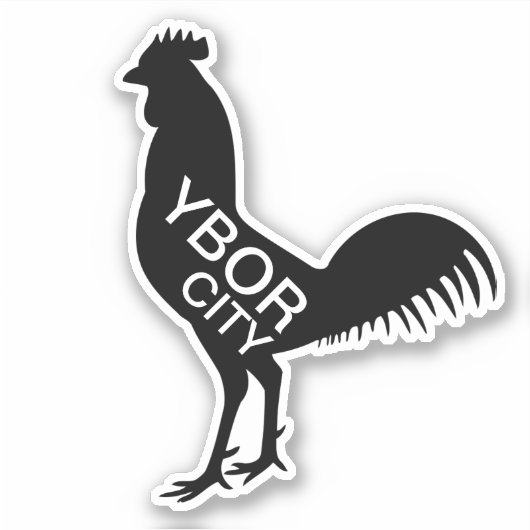 Ybor City Rooster Aufkleber (Vorderseite)