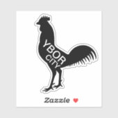 Ybor City Rooster Aufkleber (Blatt)