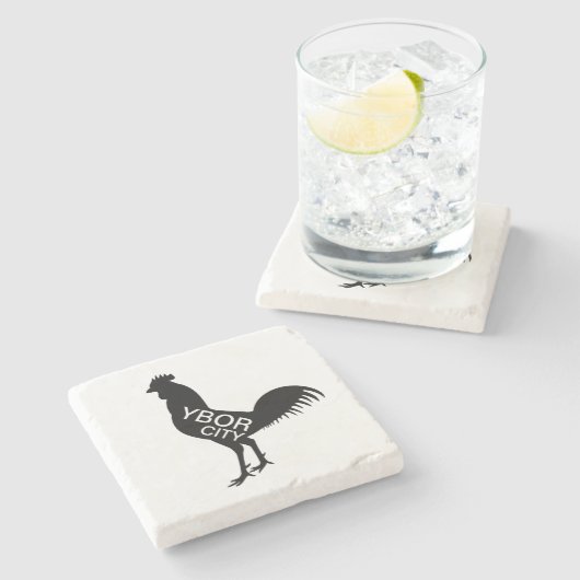 Ybor City Rooster Steinuntersetzer (Seitenansicht)