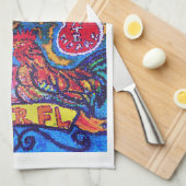 YBOR Florida Teetuch Geschirrtuch (Viertel Falte)