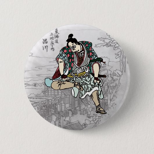 YBsamurai缶バッヂ Button (Vorderseite)