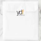 ydflogo, yourdalyfix.com runder aufkleber (Tasche)