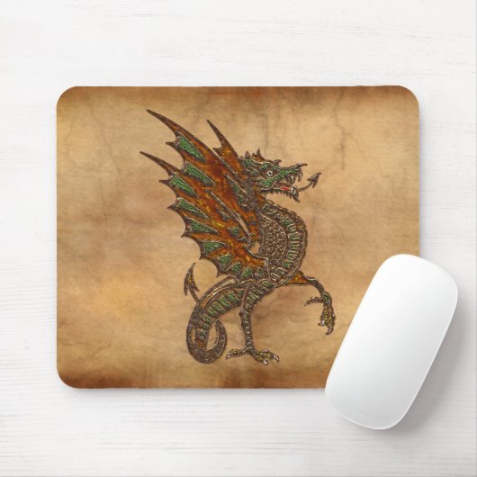 Ye Altes mittelalterliches Drachendesign Mousepad (Mit Mouse)