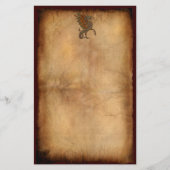 Ye Old Medieval Dragon on Pergament Design Briefpapier (Vorderseite)