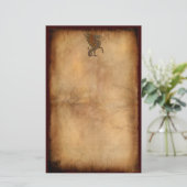 Ye Old Medieval Dragon on Pergament Design Briefpapier (Stehend Vorderseite)