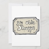 Ye Old Shoppe Sign Einladung (Vorderseite)