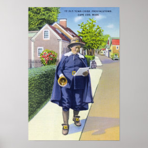 Ye Old Town Crier Ringing Bell Poster