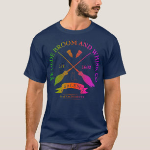 Ye Olde Broom Co Salem Mass Est 1682 Halloween pro T-Shirt