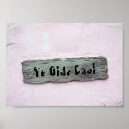 Ye Olde Jail Sign, Green Turtle Cay, Bahamas Poster