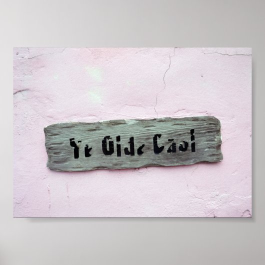 Ye Olde Jail Sign, Green Turtle Cay, Bahamas Poster (Vorne)