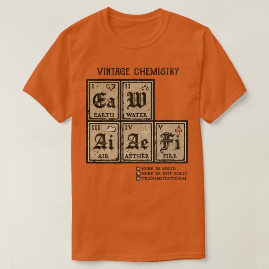 Ye Olde Periodic Table T-Shirt (Design vorne)