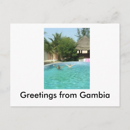 yeaah, Grüße aus Gambia Postkarte (Vorderseite)