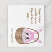 Yeager Oaster Special Welten größter Osterkorb Platzkarte (Außenseite Aufgefaltet)