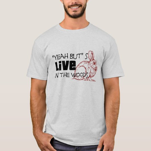 "Yeah aber" leben s im Holz-T - Shirt (rot) (Vorderseite)