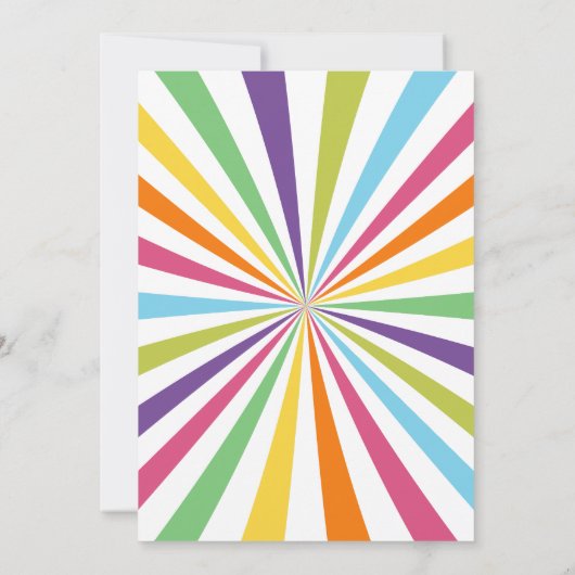 Yeah Baby Retro Baby Dusche farbenfroh und lustig Einladung (Rückseite)