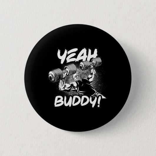 Yeah Buddy - Ronnie Coleman Db Bench Press Gym Mot Button (Vorderseite)