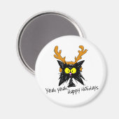 "Yeah, ...Happy Holidays" Magnet (Vorderseite/Rückseite)
