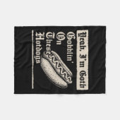 Yeah I'm Goth Gobblin' On These Hot Dogs  Fleecedecke (Vorderseite (Horizontal))