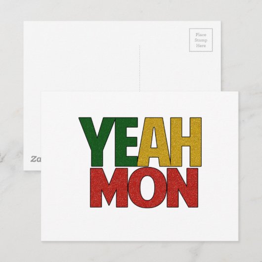 Yeah Mon Jamaican Vacation Postkarte (Vorne/Hinten)