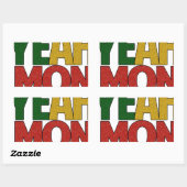 Yeah Mon Jamaican Vacation Rechteckiger Aufkleber (Blatt)