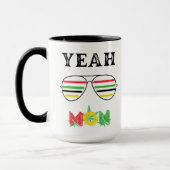 Yeah Mon Reggae farbige Sonnenbrille Kaffeekaffee  Tasse (Links)
